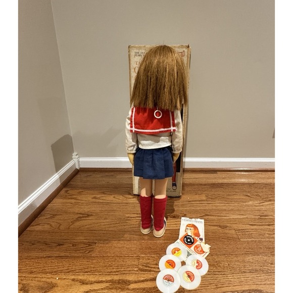 Mattel 1963 Charmin Chatty Doll With Box & 5 Records Vintage Collectible - Picture 2 of 10